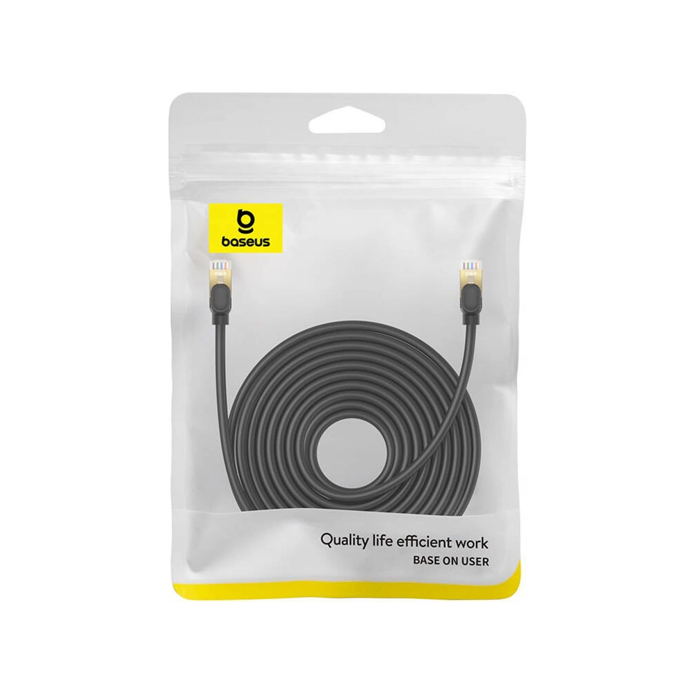 Hurtownia GSM - Kabel síťový Baseus kat. 8 Ethernet RJ45, 40Gbps, 10m (černý) - BSU4683 - {ean13} - Hurt