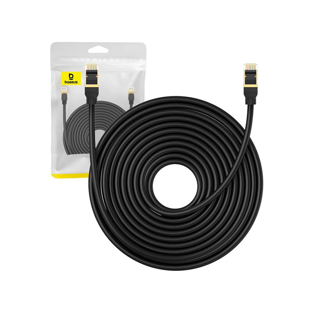 Hurtownia GSM - Hálózati kábel Baseus kat. 8 Ethernet RJ45, 40Gbps, 15m (fekete) - BSU4684 - {ean13} - Hurt