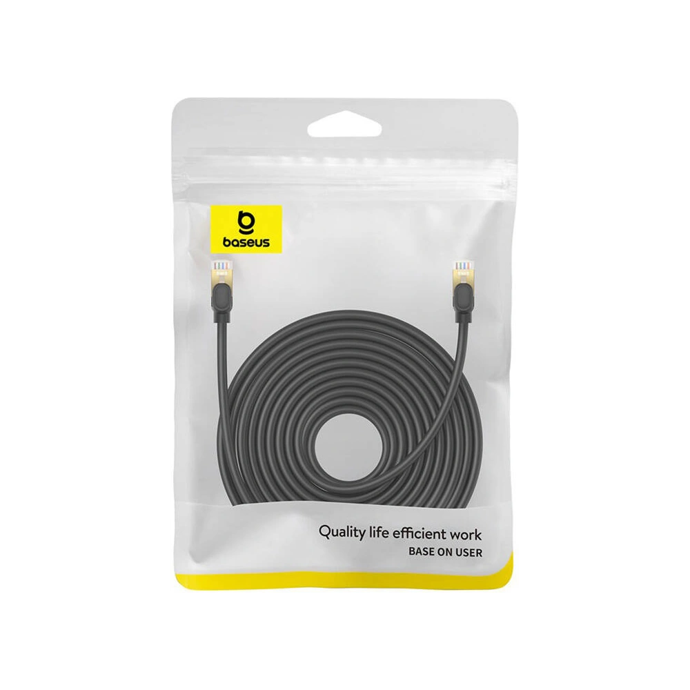 Hurtownia GSM - Cablul de rețea Baseus cat. 8 Ethernet RJ45, 40Gbps, 15m (negru) - BSU4684 - {ean13} - Hurt