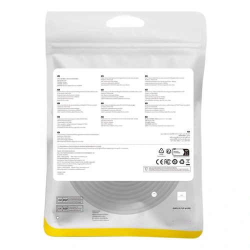 Kabel sieciowy Baseus kat. 8 Ethernet RJ45, 40Gbps, 15m (czarny)