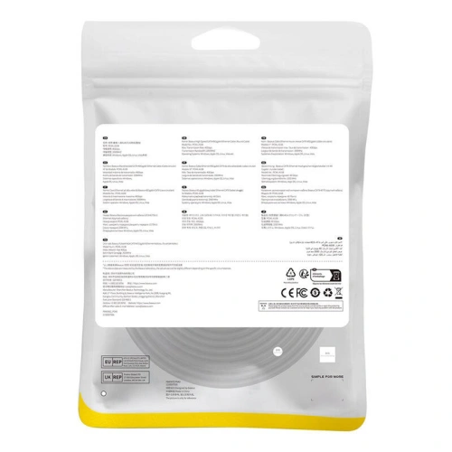 Kabel sieciowy Baseus kat. 8 Ethernet RJ45, 40Gbps, 20m (czarny)