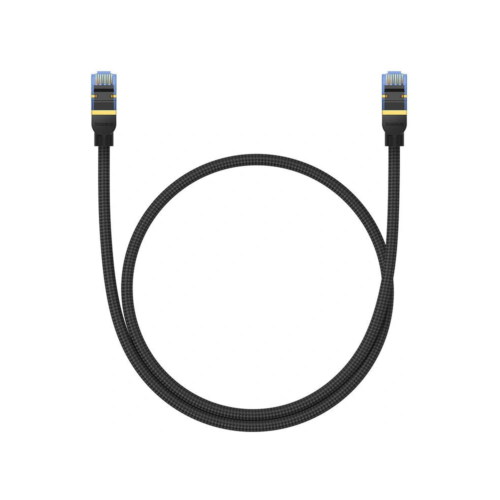 Hurtownia GSM - Kabel síťový Baseus v opletení kat. 7 Ethernet RJ45, 10Gbps, 0,5m (černý) - BSU4686 - {ean13} - Hurt