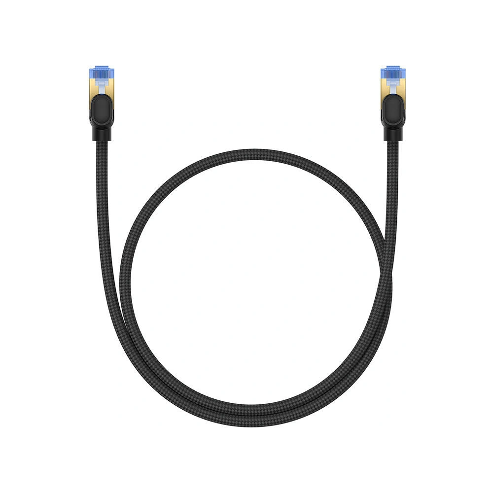 Hurtownia GSM - Kabel síťový Baseus v opletení kat. 7 Ethernet RJ45, 10Gbps, 0,5m (černý) - BSU4686 - {ean13} - Hurt