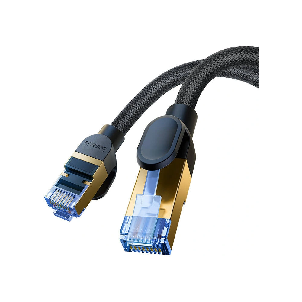 Hurtownia GSM - Kabel síťový Baseus v opletení kat. 7 Ethernet RJ45, 10Gbps, 0,5m (černý) - BSU4686 - {ean13} - Hurt