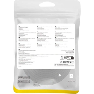 Kabel sieciowy Baseus w oplocie kat. 7 Ethernet RJ45, 10Gbps, 0,5m (czarny)