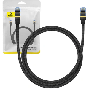 Hurtownia GSM - Cablul de rețea Baseus în țesătură cat. 7 Ethernet RJ45, 10Gbps, 1m (negru) - BSU4687 - {ean13} - Hurt