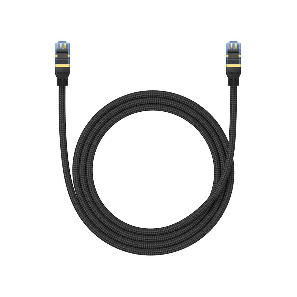 Hurtownia GSM - Síťový kabel Baseus v opletu kat. 7 Ethernet RJ45, 10Gbps, 1,5m (černý) - BSU4688 - {ean13} - Hurt