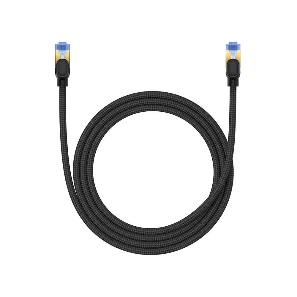 Hurtownia GSM - Síťový kabel Baseus v opletu kat. 7 Ethernet RJ45, 10Gbps, 1,5m (černý) - BSU4688 - {ean13} - Hurt
