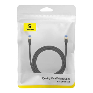 Hurtownia GSM - Hálózati kábel Baseus 7. kategóriás Ethernet RJ45, 10Gbps, 1,5m (fekete) - BSU4688 - {ean13} - Hurt