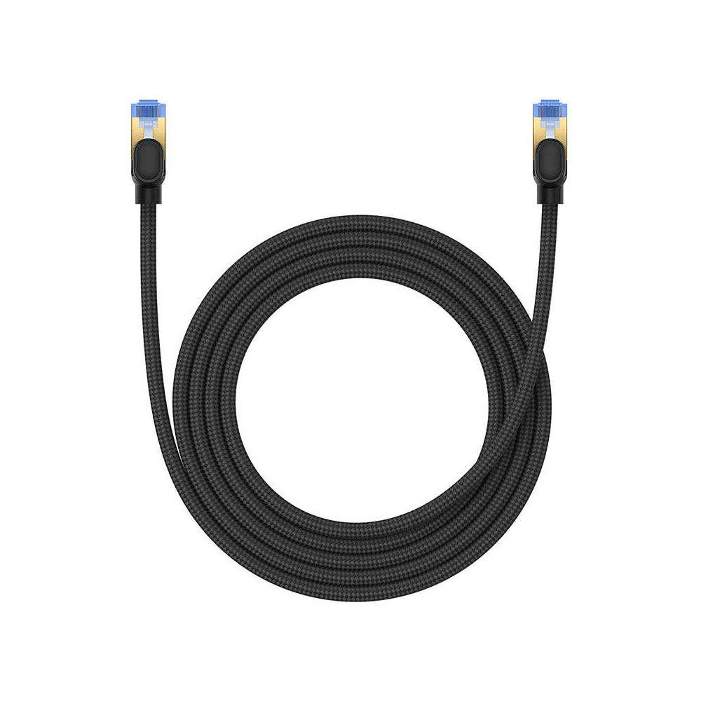Hurtownia GSM - Kabel síťový Baseus v opletu kat. 7 Ethernet RJ45, 10Gbps, 2m (černý) - BSU4689 - {ean13} - Hurt