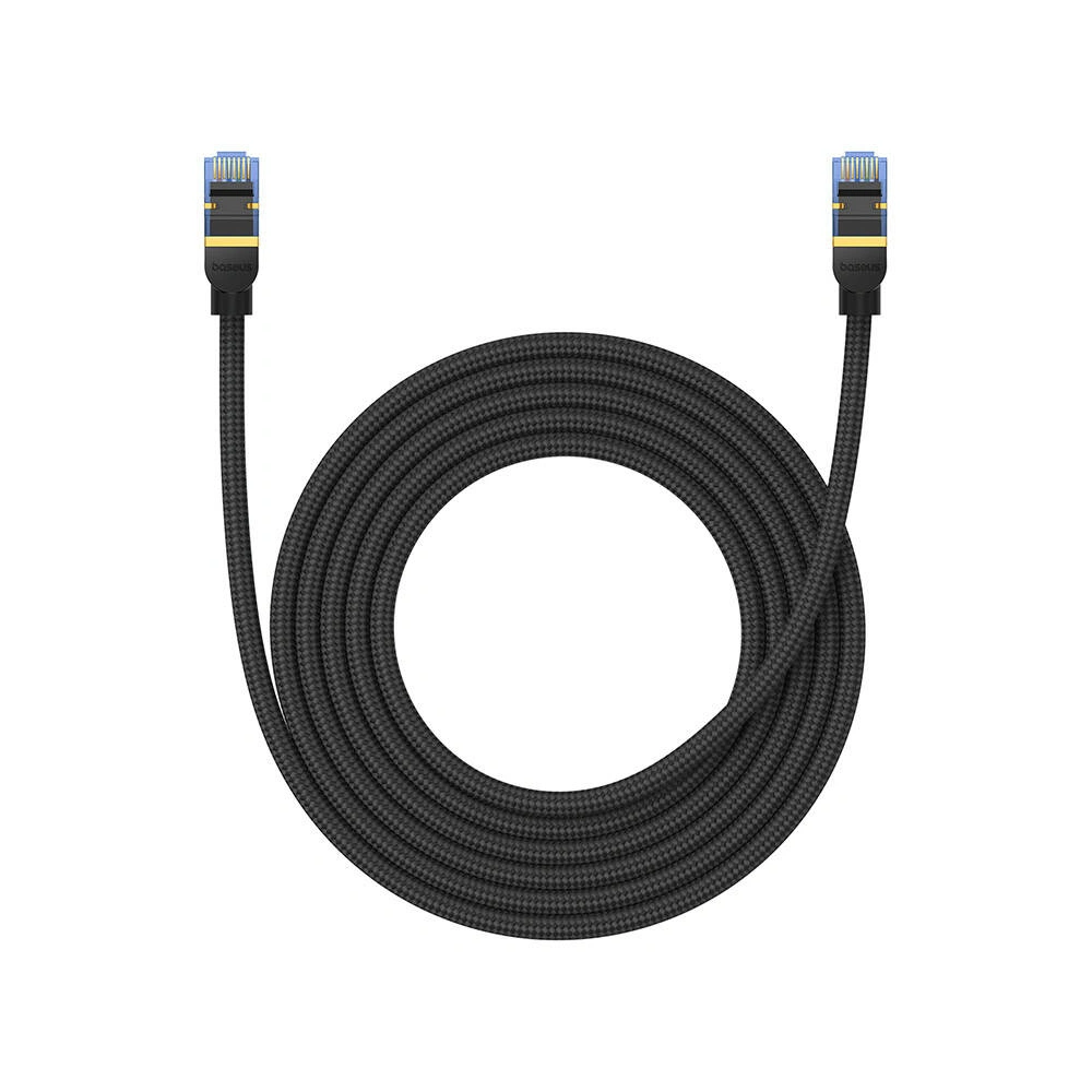 Hurtownia GSM - Kabel síťový Baseus v opletu kat. 7 Ethernet RJ45, 10Gbps, 3m (černý) - BSU4690 - {ean13} - Hurt
