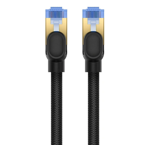 Kabel sieciowy Baseus w oplocie kat. 7 Ethernet RJ45, 10Gbps, 3m (czarny)