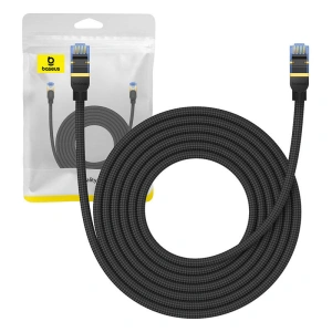 Wholesale Baseus braided cat 7 Ethernet RJ45, 10Gbps, 5m network cable (black) - BSU4691 - {ean13} - Hurt