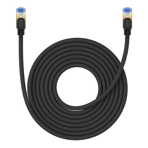 Kabel sieciowy Baseus w oplocie kat. 7 Ethernet RJ45, 10Gbps, 8m (czarny)
