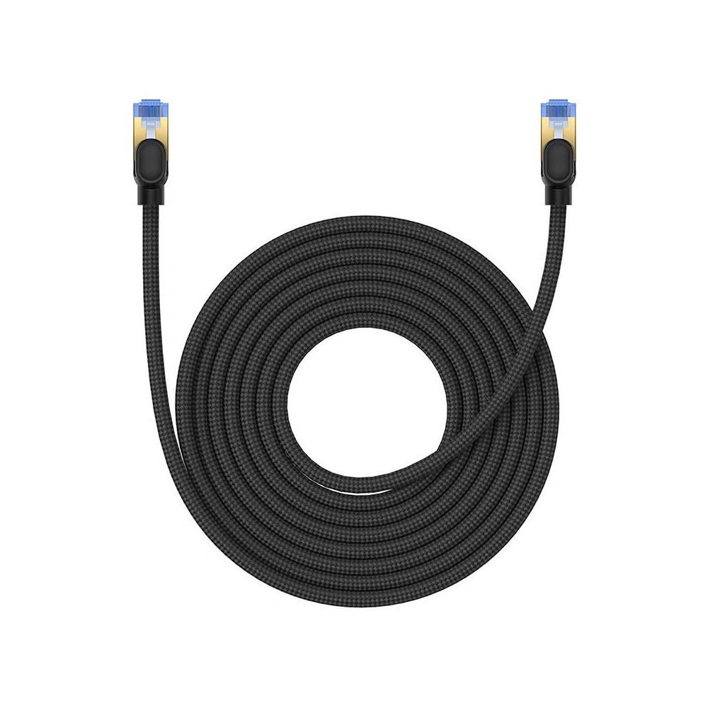 Hurtownia GSM - Kabel síťový Baseus v opletu kat. 7 Ethernet RJ45, 10Gbps, 8m (černý) - BSU4692 - {ean13} - Hurt