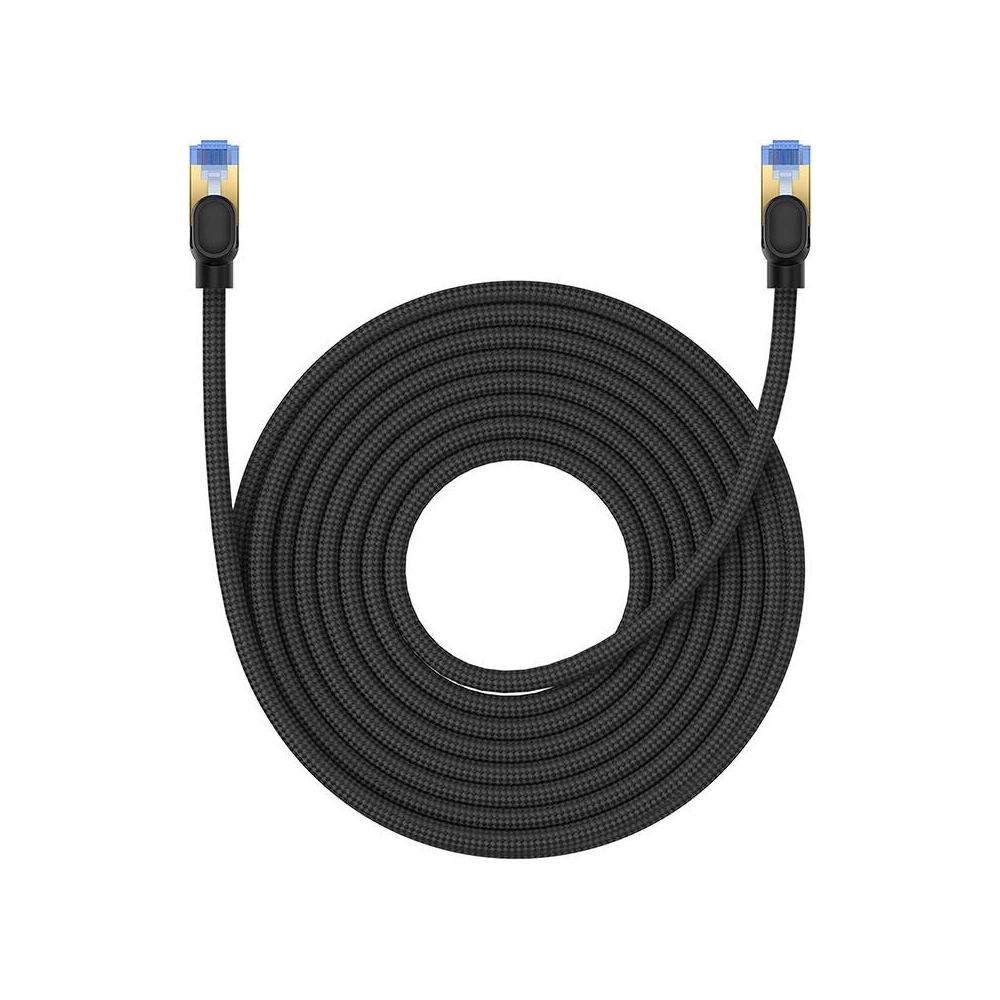 Hurtownia GSM - Kabel síťový Baseus v opletu kat. 7 Ethernet RJ45, 10Gbps, 10m (černý) - BSU4693 - {ean13} - Hurt