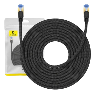 Wholesale Baseus braided cat 7 Ethernet RJ45, 10Gbps, 15m network cable (black) - BSU4694 - {ean13} - Hurt