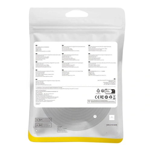 Kabel sieciowy Baseus w oplocie kat. 7 Ethernet RJ45, 10Gbps, 20m (czarny)