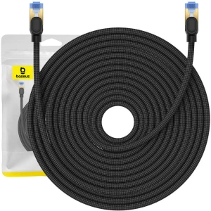 Wholesale Baseus braided cat 7 Ethernet RJ45, 10Gbps, 25m network cable (black) - BSU4696 - {ean13} - Hurt