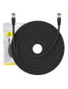Kabel síťový Baseus v opletu kat. 7 Ethernet RJ45, 10Gbps, 25m (černý)