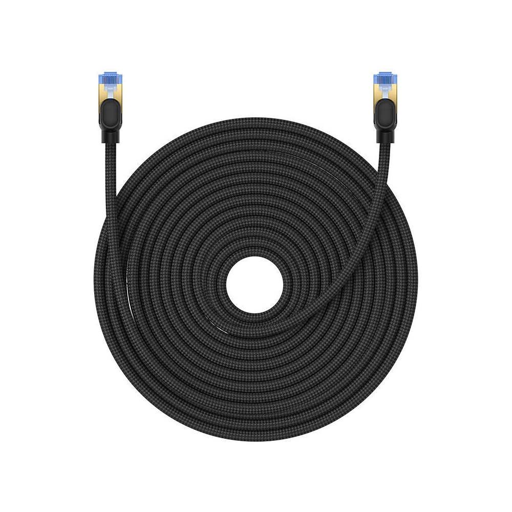 Hurtownia GSM - Kabel síťový Baseus v opletu kat. 7 Ethernet RJ45, 10Gbps, 25m (černý) - BSU4696 - {ean13} - Hurt