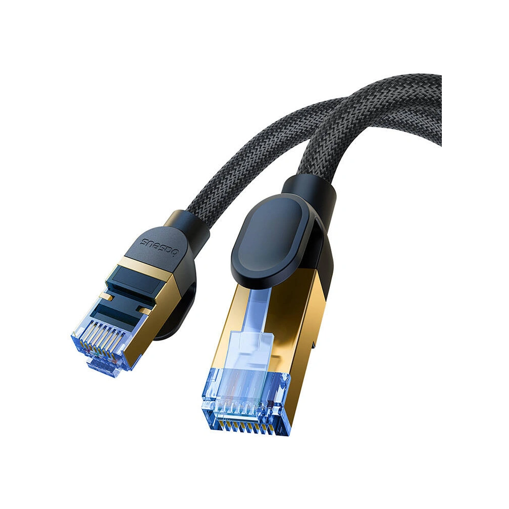 Hurtownia GSM - Kabel síťový Baseus v opletu kat. 7 Ethernet RJ45, 10Gbps, 25m (černý) - BSU4696 - {ean13} - Hurt