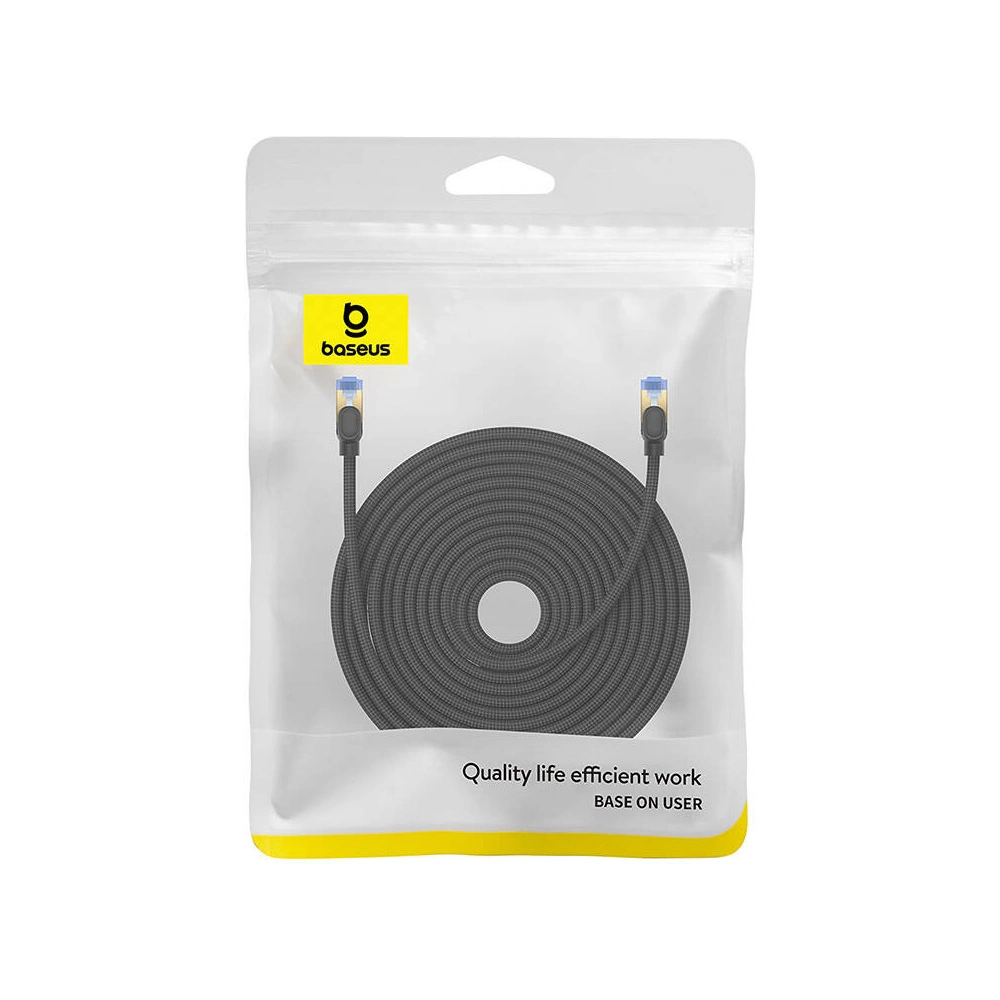 Hurtownia GSM - Netzwerkkabel Baseus im geflochtenen Kat. 7 Ethernet RJ45, 10Gbps, 25m (schwarz) - BSU4696 - {ean13} - Hurt