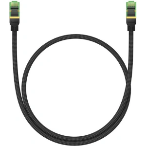 Kabel sieciowy Baseus w oplocie kat. 8 Ethernet RJ45, 40Gbps, 0,5m (czarny)