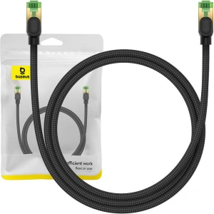 Hurtownia GSM - Cablul de rețea Baseus în împletitură cat. 8 Ethernet RJ45, 40Gbps, 1m (negru) - BSU4698 - {ean13} - Hurt