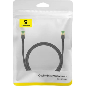 Hurtownia GSM - Hálózati kábel Baseus kategória 8-as fonattal, Ethernet RJ45, 40Gbps, 1m (fekete) - BSU4698 - {ean13} - Hurt