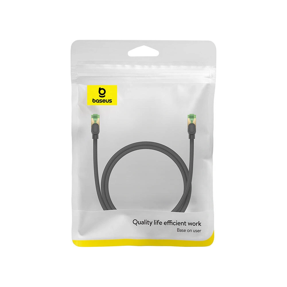 Hurtownia GSM - Cablul de rețea Baseus în împletitură cat. 8 Ethernet RJ45, 40Gbps, 1m (negru) - BSU4698 - {ean13} - Hurt