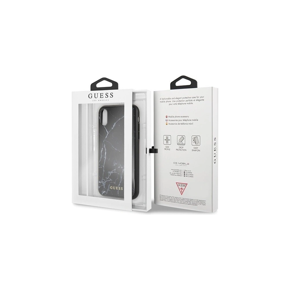 Hurtownia GSM - Etui Guess GUHCI61HYMABK Apple iPhone XR černý /black Marble - GUE051BLK - {ean13} - Hurt