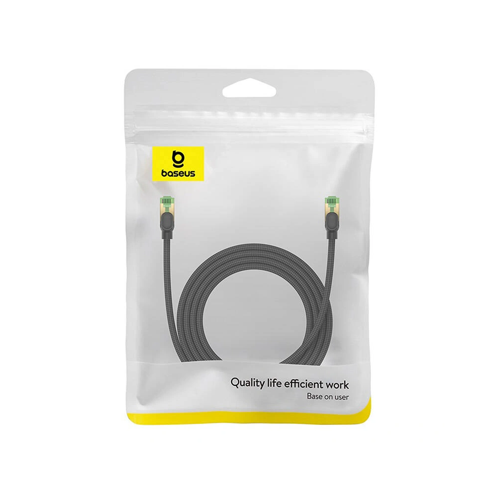 Hurtownia GSM - Cablul de rețea Baseus în împletitură cat. 8 Ethernet RJ45, 40Gbps, 2m (negru) - BSU4700 - {ean13} - Hurt