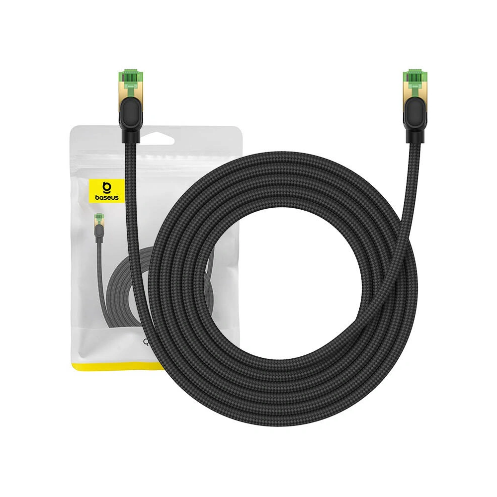 Hurtownia GSM - Cablul de rețea Baseus în împletitură cat. 8 Ethernet RJ45, 40Gbps, 3m (negru) - BSU4701 - {ean13} - Hurt