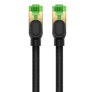 Kabel sieciowy Baseus w oplocie kat. 8 Ethernet RJ45, 40Gbps, 3m (czarny)