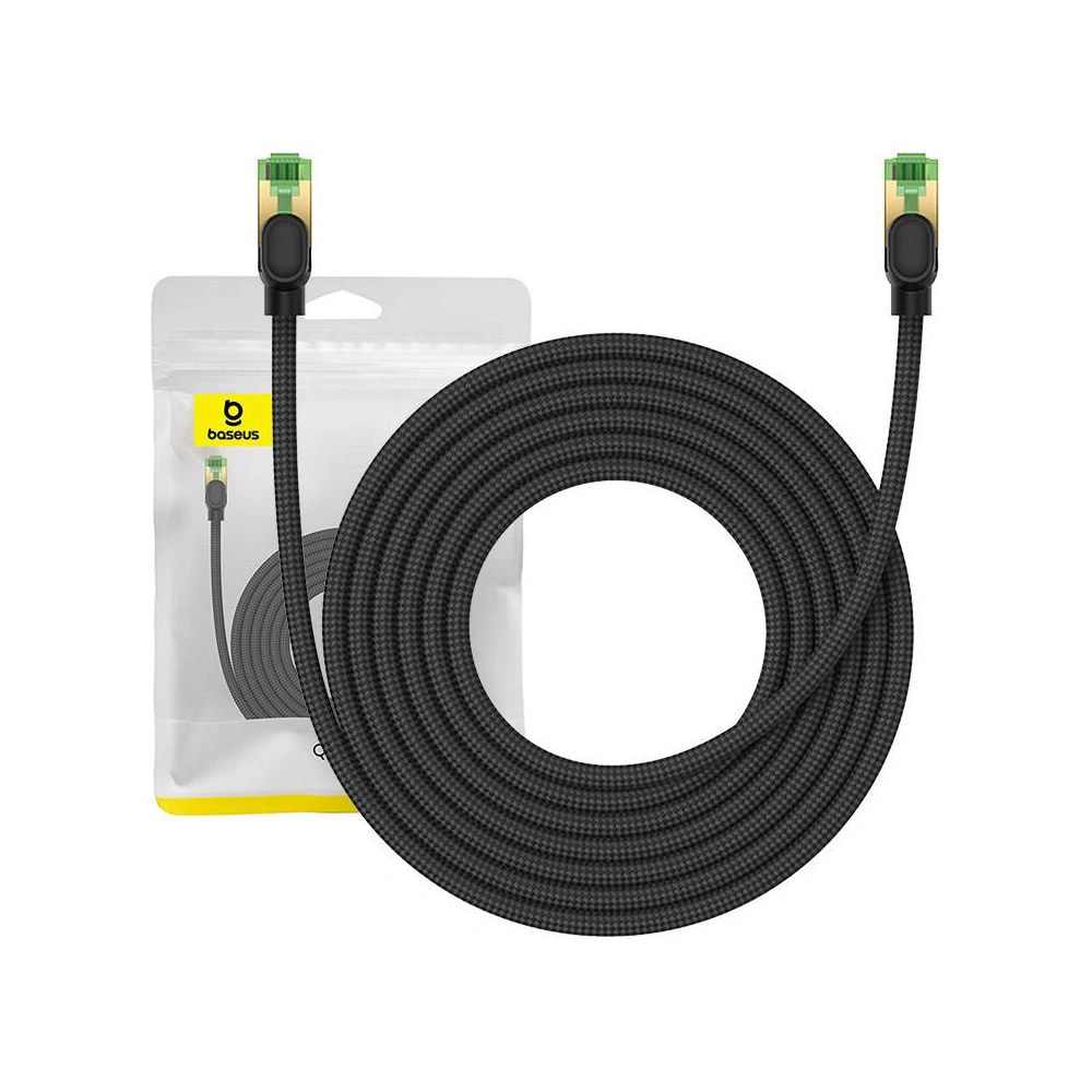 Hurtownia GSM - Netzwerkkabel Baseus in geflochtenem Kat. 8 Ethernet RJ45, 40Gbps, 5m (schwarz) - BSU4702 - {ean13} - Hurt