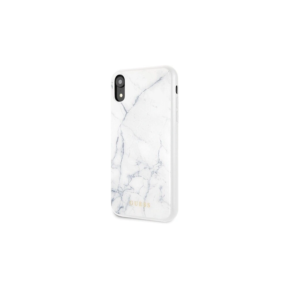 Hurtownia GSM - Etui Guess GUHCI61HYMAWH Apple iPhone XR biały/white Marble - GUE052WHT - {ean13} - Hurt