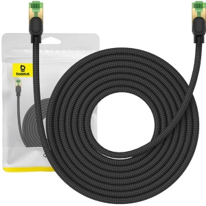 Wholesale Baseus braided cat 8 Ethernet RJ45 network cable, 40Gbps, 8m (black) - BSU4703 - {ean13} - Hurt
