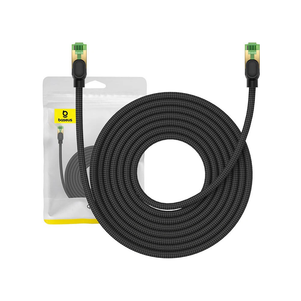 Hurtownia GSM - Netzwerkkabel Baseus im geflochtenen Kat. 8 Ethernet RJ45, 40Gbps, 8m (schwarz) - BSU4703 - {ean13} - Hurt