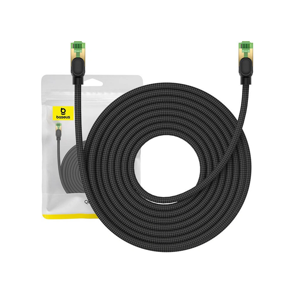 Hurtownia GSM - Netzwerkkabel Baseus im Gewebe Kat. 8 Ethernet RJ45, 40Gbps, 10m (schwarz) - BSU4704 - {ean13} - Hurt