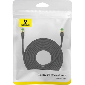 Hurtownia GSM - Kabel síťový Baseus v opletu kat. 8 Ethernet RJ45, 40Gbps, 10m (černý) - BSU4704 - {ean13} - Hurt
