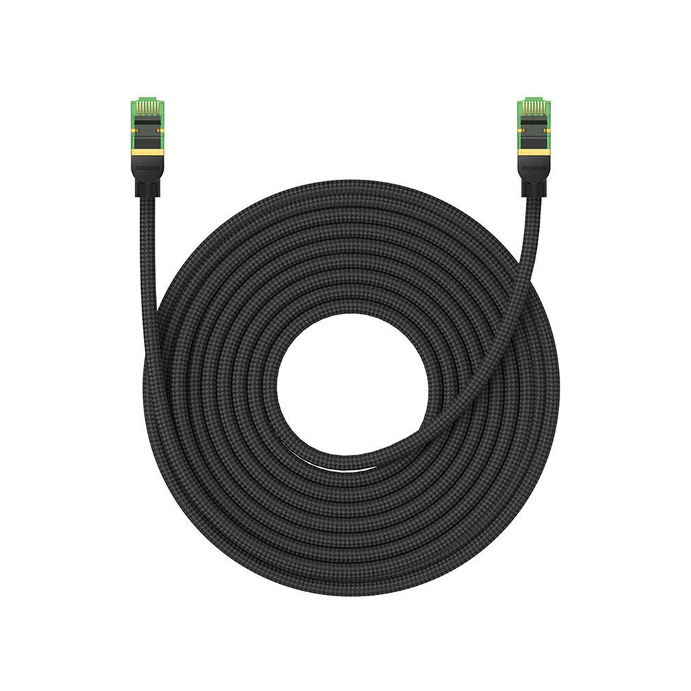 Hurtownia GSM - Kabel síťový Baseus v opletu kat. 8 Ethernet RJ45, 40Gbps, 15m (černý) - BSU4705 - {ean13} - Hurt
