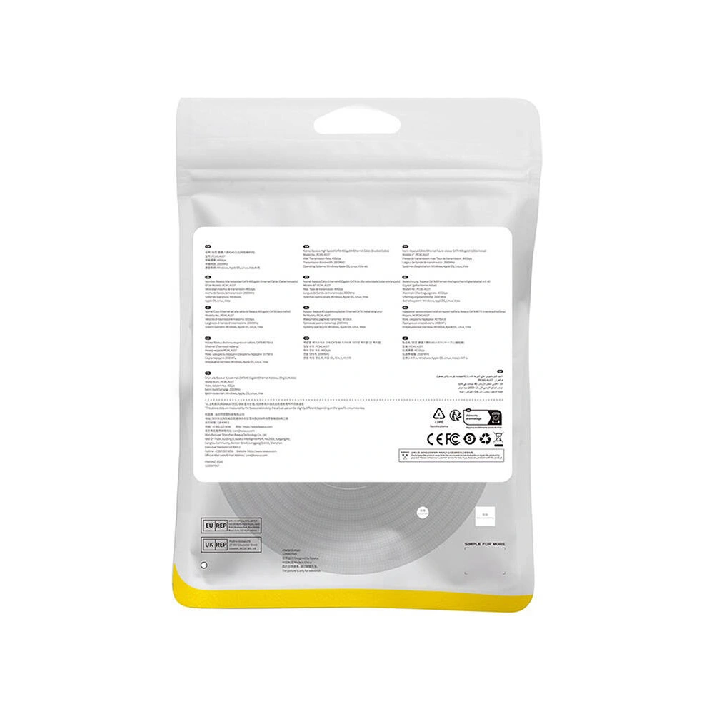Hurtownia GSM - Hálózati kábel Baseus kat. 8-as Ethernet RJ45, 40Gbps, 15m (fekete) - BSU4705 - {ean13} - Hurt