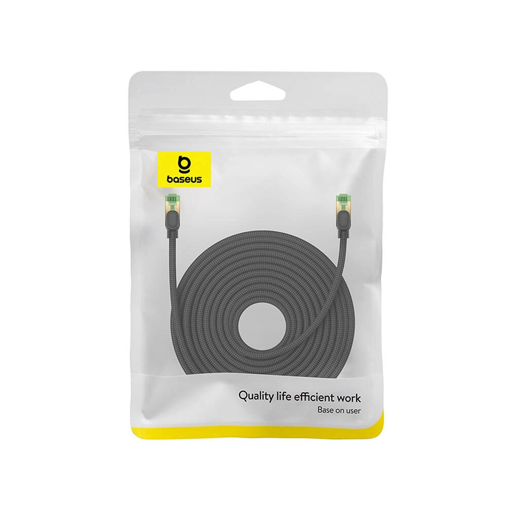 Hurtownia GSM - Kabel síťový Baseus v opletu kat. 8 Ethernet RJ45, 40Gbps, 20m (černý) - BSU4706 - {ean13} - Hurt