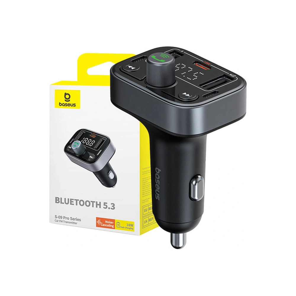 Hurtownia GSM - FM-Transmitter Baseus S-09 Pro Bluetooth 5.3 (schwarz) - BSU4707 - {ean13} - Hurt