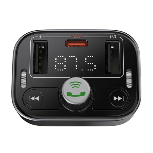 Transmiter FM Baseus S-09 Pro Bluetooth 5.3 (czarny)