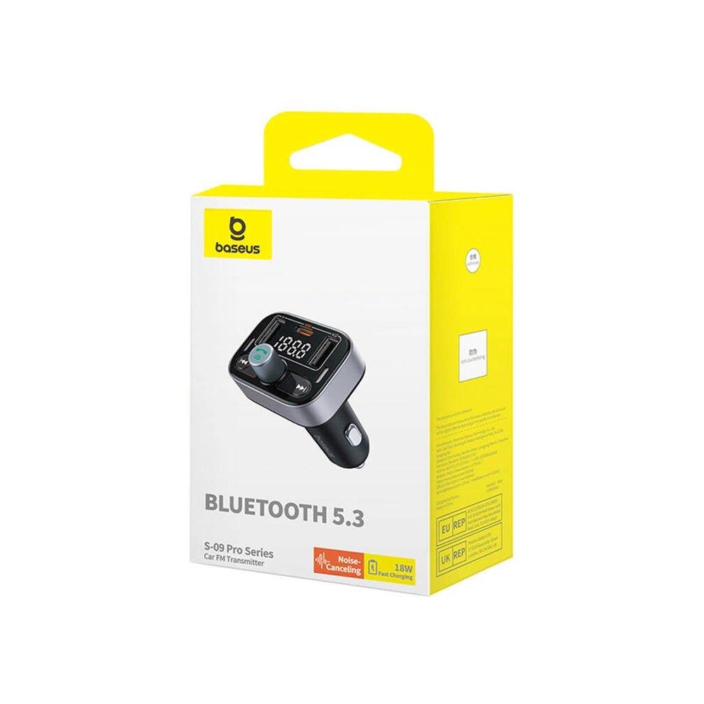 Hurtownia GSM - FM-Transmitter Baseus S-09 Pro Bluetooth 5.3 (schwarz) - BSU4707 - {ean13} - Hurt