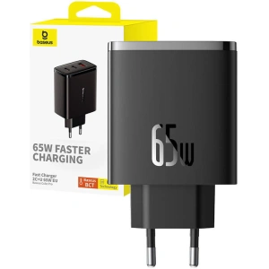 Hurtownia GSM - Síťová nabíječka Baseus OS-Cube Pro GaN5 USB-A, 2xUSB-C, 65W (černá) - BSU4709 - {ean13} - Hurt