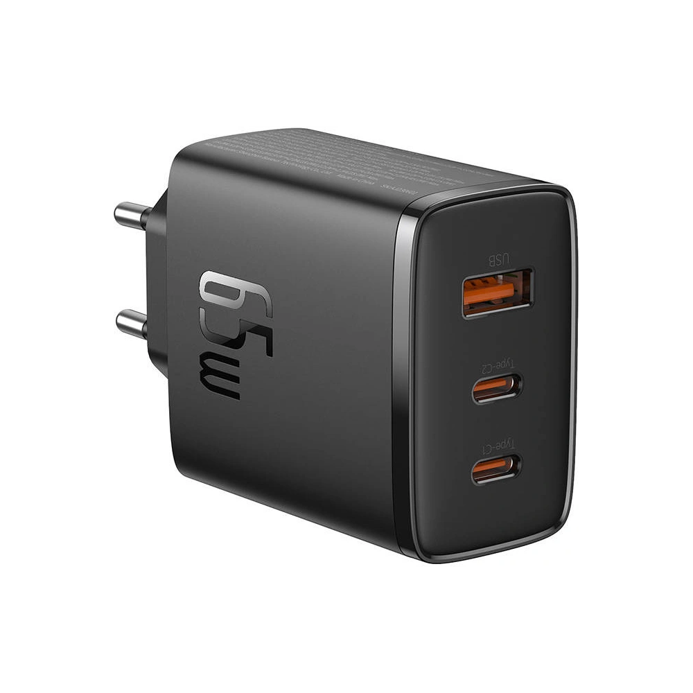 Hurtownia GSM - Hálózati töltő Baseus OS-Cube Pro GaN5 USB-A, 2xUSB-C, 65W (fekete) - BSU4709 - {ean13} - Hurt