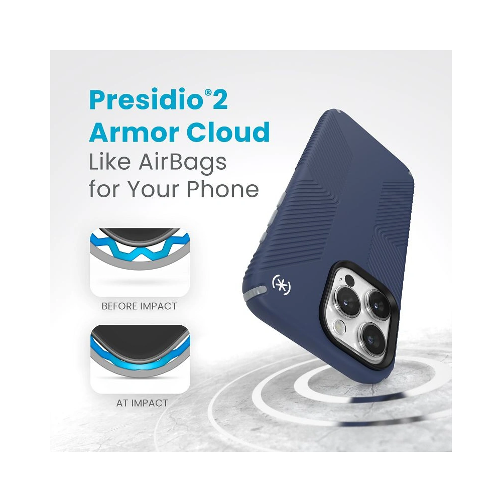 Hurtownia GSM - Case Speck Presidio2 Grip MagSafe Apple iPhone 15 Pro Max (Küstenblau / Staubgrau) - SPK577 - {ean13} - Hurt